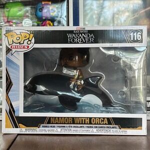 Funko Pop RIDES BLACK PANTHER WAKANDA FOREVER NAMOR WITH ORCA #116 NEW